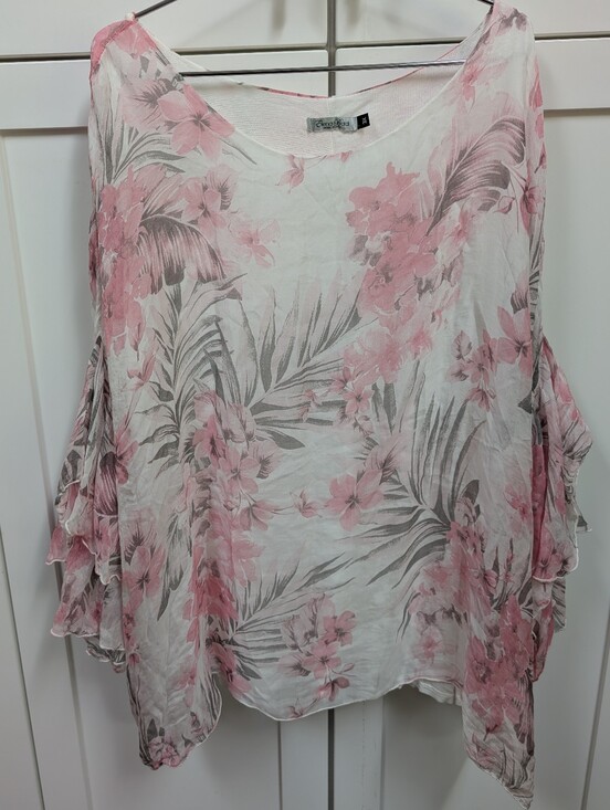 Elena Baldi Tops - Elena Baldi Silk Floral Tunic Top